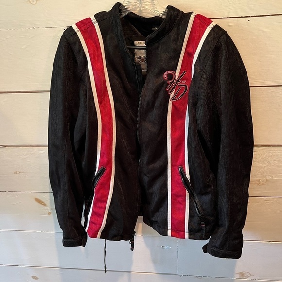 Harley-Davidson Jackets & Blazers - Women’s XL Harley Davidson Black and Red Riding Jacket, EUC, HD, Hog, biker
